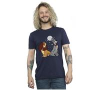 Lady And The Tramp Moon T-Shirt Disney Navy L