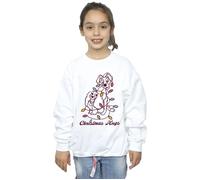 Lady And The Trump Christmas Hugs Sweatshirt Disney White 12-13 Years