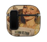 Lady And Yorkshire Terrier Puppy Dog Slim Compatible with Airpods 4 Case Protective Hard Cover Skin