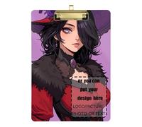Lady Anime Red Mystery Customize Physical Therapist clipboard Plastic for Nursing Student Trade Quest Size 9 x 12
