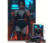 Lady Assassin Warrior Teenager Jigsaw Puzzles 1000 Pieces Home Fun Sharp Detail Family Fun Wall Display (50x75cm)