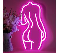 Lady Back Neon Signs LED Neon Lights Decorative Light Sign Bedroom Bar Garage Club Living Room Party Wall Art Decoration 16.6x9 Inch -Pink