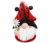 Lady Bird Bug Red Gnome Flower Vinyl Sticker Summer Nursery Wall Car Decal a865 (X Large)
