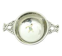 Lady Bowler Enamel Pewter Quaich Bowl Scottish Quaich 41