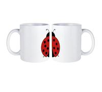 Lady Bug1 Novelty Coffee Mug with Handle Ceramic Tea Cup Mugs for Home Office 11 Oz