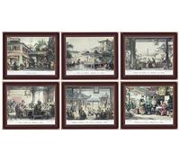 Lady Clare Traditional Placemats Chinese Engravings - Set of 6