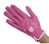 Lady Classic Women's Golf Glove with Magnetic Ball Marker Left for Right Handed Golfers - Form-Fitting, Comfortable Grip, Removable Ball Marker, Soft Leather Patch Ladies Golf Gloves, Fuschia, Medium