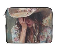 Lady Classical Painting Cute Laptop Sleeve Case Briefcase Protective Carrying Cover for 10 12 13 15 17 Inches
