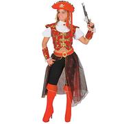Ciao 27540 Lady Corsara Women's Costume (One Size Adult), Unisex, Red