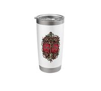 Lady Elements Graphic with Sword, Roses, and Periodic Table Stainless Steel Insulated Tumbler