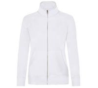 Lady-Fit Fleece Sweatshirt Jacket Fruit Of The Loom White L