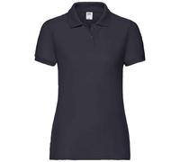 Lady Fit Piqué Polo Shirt Fruit Of The Loom Black L