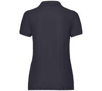 Lady Fit Piqué Polo Shirt Fruit Of The Loom Mid Navy L