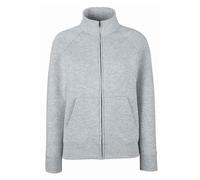 Lady Fit Sweat Jacket Fruit Of The Loom Grey 18
