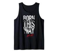 Lady Gaga Born This Way Text Music by Rock Off Tank Top, Men, Black, X-Large
