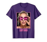 Lady Gaga Joanne Glasses T-Shirt, Men, Purple, Medium