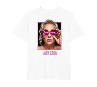 Lady Gaga Joanne Glasses T-Shirt, Men's Big and Tall, White, 4X Tall