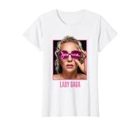 Lady Gaga Joanne Glasses T-Shirt, Women, White, Medium