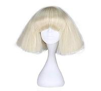 Lady Gaga Wig Black Blonde White Synthetic Hair Cosplay Wig Halloween Party Costume Wigs + Wig Cap Blonde
