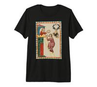 Lady Giving Gift to Suitor 14th Century Codex Manesse Premium T-Shirt