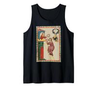 Lady Giving Gift to Suitor 14th Century Codex Manesse Tank Top