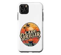 Lady Griller Retro Sunset BBQ Grill Woman Barbecue Queen Case for iPhone 11 Pro Max