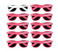 LADY&HOME 10 Pcak Hen Party Women Sunglasses Bride Tribe and Bride To Be Glasses for Women Bridesmaid Gifts Sunglasses for Bridal Shower Bachelorette Party Accessories (Neon Pink)