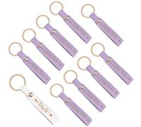 LADY&HOME 10Packs Bridesmaids Proposal Keychains Gifts, Bride Tribe Keychains for Bachelorette Party, Bridal Party, Lavender