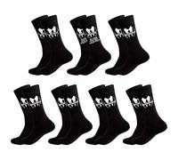 LADY&HOME 7-Pack Cotton Groomsmen Socks for Wedding, Bachelor Party, Proposal - Gift for Groom, Best Man and Groomsman