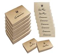 Lady&Home Groomsmen Proposal Box 8 Packs Groomsman Gift Boxes 6 Will You Be My Groomsman and 2 Will You Be My Best Man(Brown-Squiggle)