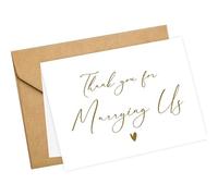 LADY & HOME Thank You for Marrying Us Wedding Card with Envelopes To Officiant,Thank You Card for Priest,Minister,Judge,Pastor (C2:1 pack)