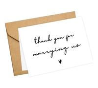LADY & HOME Thank You for Marrying Us Wedding Card with Envelopes To Officiant,Thank You Card for Priest,Minister,Judge,Pastor (B1:1 pack)