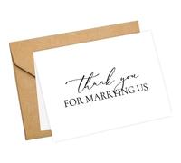 LADY & HOME Thank You for Marrying Us Wedding Card with Envelopes To Officiant,Thank You Card for Priest,Minister,Judge,Pastor (A1:1 pack)
