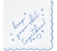 LADY&HOME Wedding Handkerchief - Something Blue for Bride- Embroidered Handkies Gift For Mother of the Bride and Groom