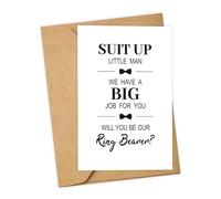 LADY&HOME Will You Be Our Ring Bearer Card,Ring Bearer Invitation Card,Ring Bearer Proposal Card (1 Tie)