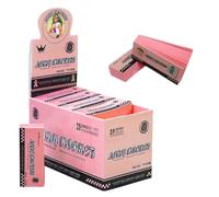 Lady Hornet Pink Paper Filter Tips Cards - Unrefined & Unbleached Rolling Tips | Chlorine-Free | Natural Paper Roaches | Eco-Friendly Cigarette Rolling Filter Tips | 50 Cards - Full Box 25 Booklet