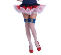 Lady In The Navy Nautical Fishnet Costume Thigh Highs One Size