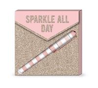 Lady Jayne Bright Ideas Matchbook Pad with Pen Sparkle. Glittery All Day