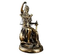 Lady Justice Sculpture - Blind Scale Of Justice Statue | Bookshelf Justice Figurine | Blindfolded Lady Justice Sculpture | Elegant Girl Justice Figurine For Bookshelf | Compact Women Justice Sculpture