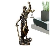 Lady Justice Statue - Elegant Resin Sculpture, Justice Figure with Detailed Blind | Classic Classroom Decorations, Symbol of Fairness and Law, Gift for Lawyers, Judges, UFF