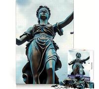 Lady Justice Statue Jigsaw Puzzles 1000 Piece for Adults Calm Daily Snug Joint Joyful Challenge (50x75cm)