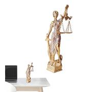 Lady Justice Statue - Resin Bakers Law of Laa Law Lady Sculpture, Mini Goddess Figurine Painted There Hand | Elegant Symbols of Justice Decor, Legal Theme Statue, Resin Ornament Art