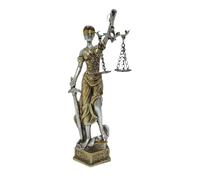 Lady Justice Statue - Resin Bakers Law of Laa Law Lady Sculpture, Mini Goddess Figurine Painted There Hand | Elegant Symbols of Justice Decor, Legal Theme Statue, Resin Ornament Art