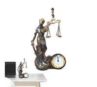 Lady Justice Statue - Resin Desk Sculpture, Elegant Decorative Accent, Versatile Home & Office, Sophisticated Display Piece | For Bookshelf, Vent Sill