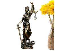 Lady Justice Statue - Resin Goddess Figurine Holding Scales And, Symbolic Blindfold Sculpture | Legal offices Desk Ornament For Lawyer workspaces, Home Bookshelf, Courtroom Theme, Law Library De