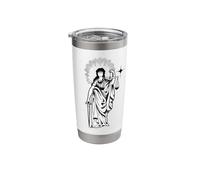 Lady Justice x Sword Blackwork Tattoo Flash Stainless Steel Insulated Tumbler