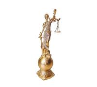 Lady Justices Engraved Blind Woman Resin Figurine Fair Female Figure with Scale for Lawyers and Collectors Gifts