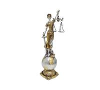 Lady Justices Engraved Blind Woman Resin Figurine Fair Female Figure with Scale for Lawyers and Collectors Gifts