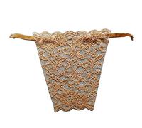 Lady Lace Clip-on Mock Camisole Bra Insert Overlay Modesty Panel Vest (Beige)