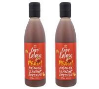 Lady Lela’s Balsamic Peach Dressing, 2 x 250ml (500ml Total) - Gr rtisan Balsamic Cream with Real Peach Juice - Sweet & Tangy Dressing for Salads, Vegetables, Cheese & Desserts